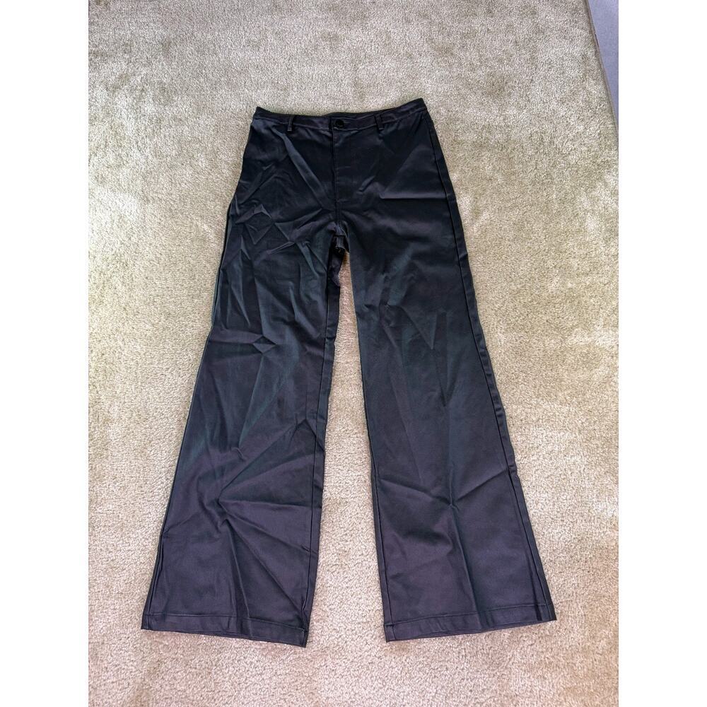 Sadie & Sage Pants Womens Black Rayon Blend Wide Leg Size Large Stretch D460